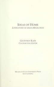 Cover of: Ideas of home : literature of Asian migration by 