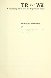 Cover of: TR and Will by William Manners