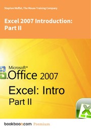 Cover of: Excel 2007 Introduction: Part II