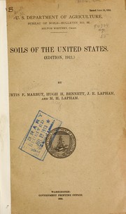 Cover of: Soils of the United States by Curtis Fletcher Marbut