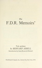 Cover of: The F. D. R. memoirs