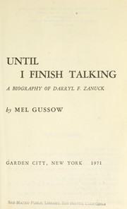 Cover of: Don't say yes until I finish talking: a biography of Darryl F. Zanuck.