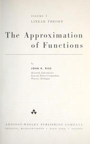The approximation of functions by John Rischard Rice