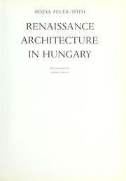 Cover of: Renaissance architecture in Hungary