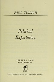 Cover of: Political expectation.