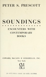 Cover of: Soundings: encounters with contemporary books