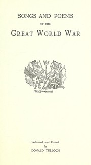 Cover of: Songs and poems of the great world war
