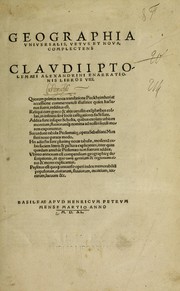Cover of: Geographia uniuersalis: uetus et noua, complectens Claudii Ptoloemaei Alexandrini enarrationis libros VIII
