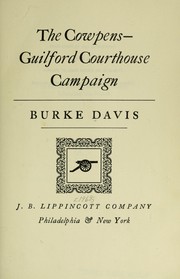 Cover of: The Cowpens-Guilford Courthouse campaign.