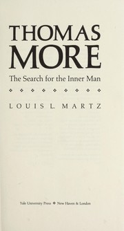 Cover of: Thomas More: the search for the inner man