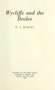 Cover of: Wycliffe and the Beales by W. J. Burley