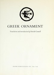 Cover of: Greek ornament. by Ethnikos Organismos Hellēnikēs Cheirotechnias.