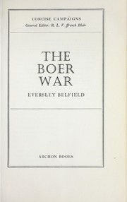 Cover of: The Boer War