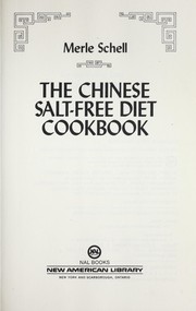 Cover of: The Chinese salt-free diet cookbook