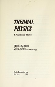 Cover of: Thermal physics.