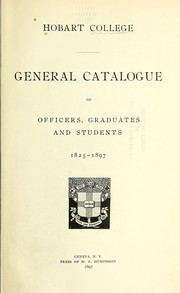Cover of: General catalogue of officers, graduates and students, 1825-1897