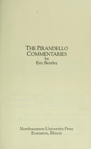 Cover of: The Pirandello commentaries