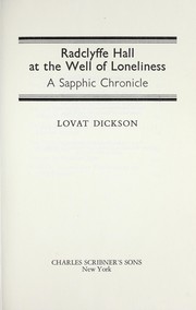 Cover of: Radclyffe Hall at The well of loneliness: a sapphic chronicle