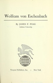 Cover of: Wolfram von Eschenbach