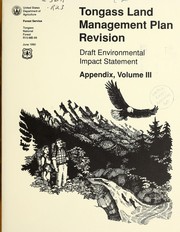 Cover of: Tongass land management plan revision by Tongass National Forest (Agency : U.S.)