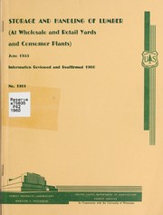 Cover of: Storage and handling of lumber (at wholesale and retail yards and consumer plants)