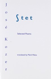 Cover of: Stet: Selected Poems