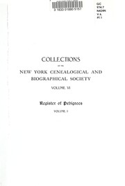 Cover of: Register of pedigrees by New York Genealogical and Biographical Society