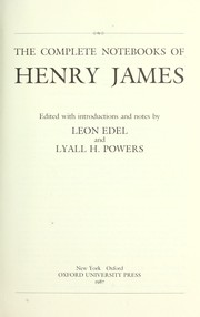 Cover of: The complete notebooks of Henry James