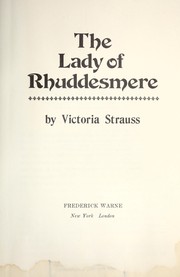Cover of: The lady of Rhuddesmere by Victoria Strauss