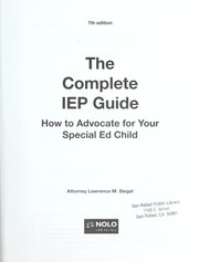 The complete IEP guide by Lawrence M. Siegel