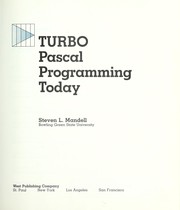 Cover of: Turbo pascal programming today