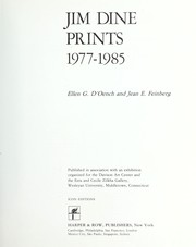 Cover of: Jim Dine prints, 1977-1985 by Ellen D'Oench