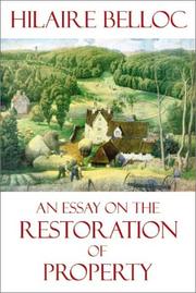 An essay on the restoration of property