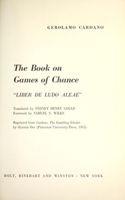 Cover of: The book on games of chance (Liber de ludo aleae)