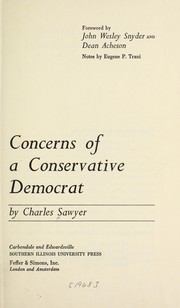 Cover of: Concerns of a conservative Democrat.