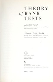 Cover of: Theory of rank tests