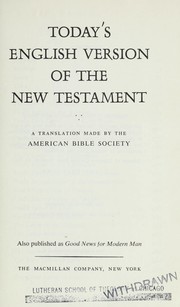 Cover of: Today's English version of the New Testament.