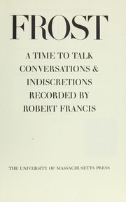 Cover of: Frost: a time to talk