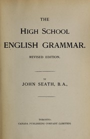 Cover of: The High school English grammar