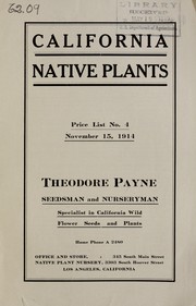 Cover of: California native plants: price list no. 4