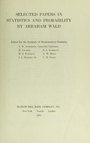 Cover of: Selected papers in statistics and probability.