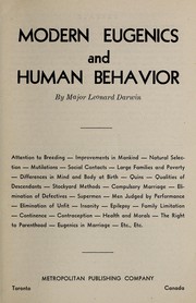 Cover of: Modern eugenics and human behavior by Darwin, Leonard