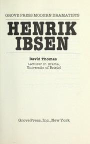 Cover of: Henrik Ibsen by Thomas, David