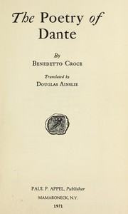 Poesia di Dante by Benedetto Croce