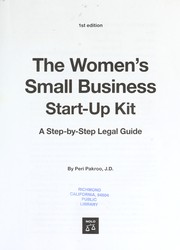 Cover of: The women's small business start-up kit by Peri Pakroo