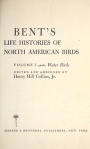 Cover of: Life histories of North American birds. by Arthur Cleveland Bent