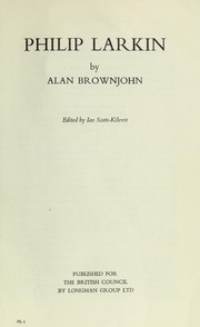 Cover of: Philip Larkin by Alan Brownjohn