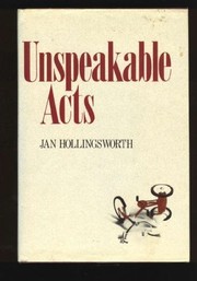 Cover of: Unspeakable acts by Jan Hollingsworth