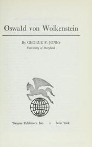 Cover of: Oswald von Wolkenstein