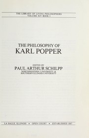 Cover of: The Philosophy of Karl Popper by edited by Paul Arthur Schilpp.